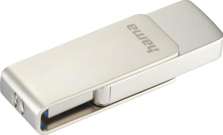 Actual product image Hama USB flash drive Rotate Pro, USB 3.0, 32GB, 70MB/s, silver (32 GB, USB-A)