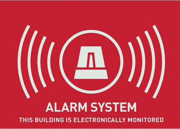 Actual product image Abus Alarm system warning sticker