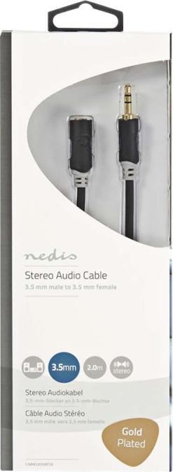 Produktbild Nedis 3,5 mm Stereo-Audiokabel mit 3 Buchsen (2 m, 3.5mm Klinke (AUX))