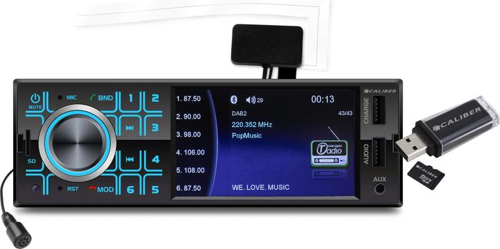 Actual product image Caliber Car radio RMD404 1 DIN
