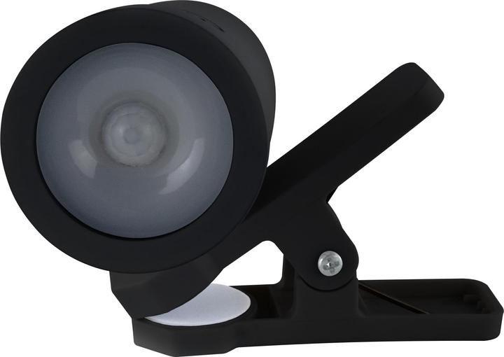 Produktbild REV LED Akku Clip Leuchte mit Schalter, schwarz 2014100400 (180 lm)