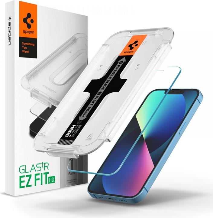 Spigen Gehärtetes Glas GLAS.tR ez Passend für Apple iPhone 13 (1 Stück, Apple iPhone 14, Apple iPhone 16e, Apple iPhone 13 Pro, Apple iPhone 13)