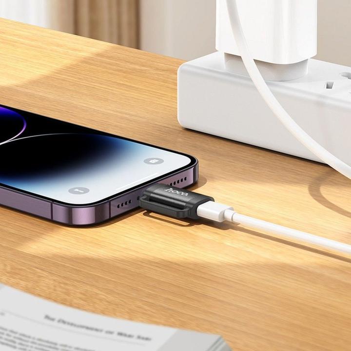 Actual product image Hoco Cable adapter OTG Lightning (male) to Type C (female) 2A UA31B black (USB-A, Lightning)