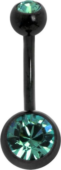 Produktbild Bijouteria Bauchpiercing (Kristall, PVD Beschichtung (schwarz), Titan)