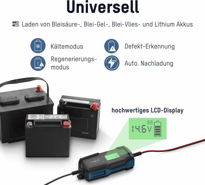 Actual product image Ansmann Charger for lead-acid batteries BC 6-12V / 4 A (12V, 6V, 4 A)