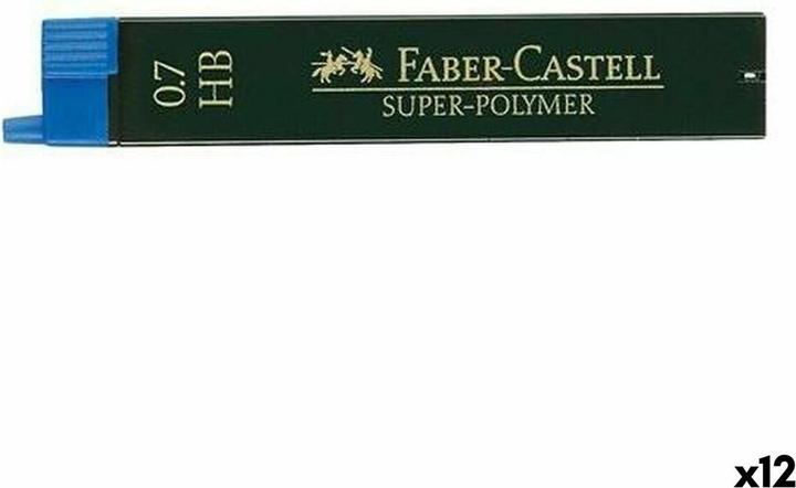 Actual product image Faber-Castell 12 SUPER-POLYMER pencil leads HB 0.7 mm (Refill, Black, 0.70 mm)