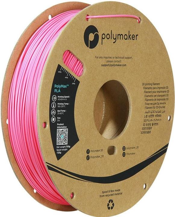 Produktbild Polymaker PolyMax Tough PLA Pink 1,75 mm 750 g (PLA, 1.75 mm, 750 g, Rosa)