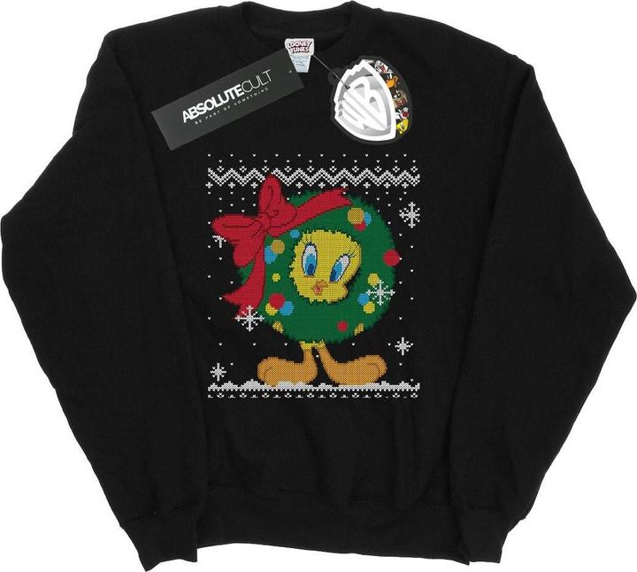 Looney Tunes Tweety Pie Christmas Fair Isle Sweatshirt (XL)