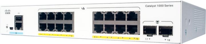 Actual product image Cisco PoE+ Switch C1000-16P-E-2G-L 16 Port (16 Ports)
