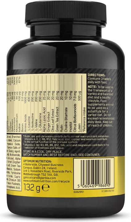 Actual product image Optimum Nutrition Opti-Men (1 Piece, Capsules, 135 g)
