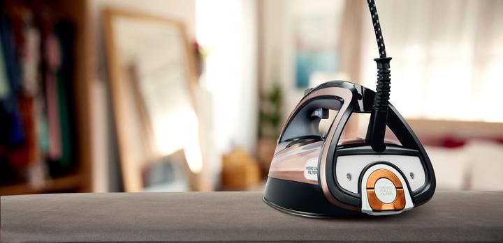 Productafbeelding Tefal Ultimate Pure FV9845 Droog & Stoomstrijkijzer Durilium Zelfreinigende Basisplaat, Koper (3200 W, 260 g/min)