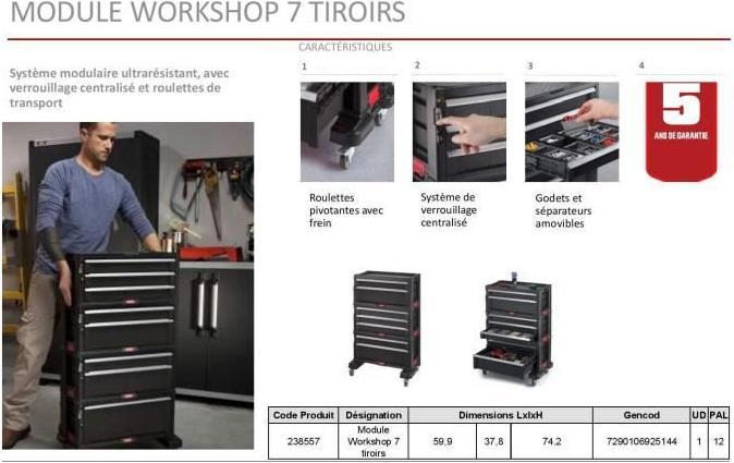Actual product image Keter Tool trolley Drawers (1 x)