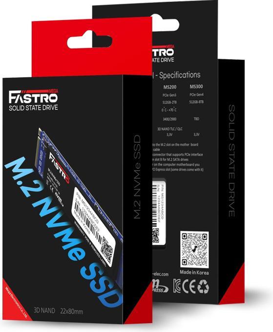 Actual product image Fastro MS150 (512 GB, M.2 2280)