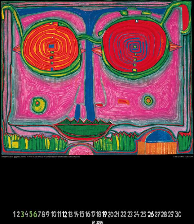 Produktbild Hundertwasser BILDKALENDER ART 49x65 (Harter Einband, Deutsch)