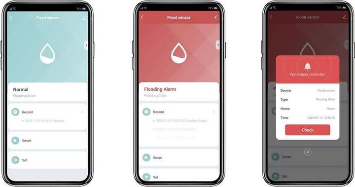 Image du produit Sygonix SY-6515316 Funk-Wassermelder mit App-Steuerung batteriebetrieben