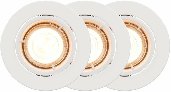 Produktbild Nordlux Einbauspot Carina Round Weiss, 3 Stück (410 lm, GU10)