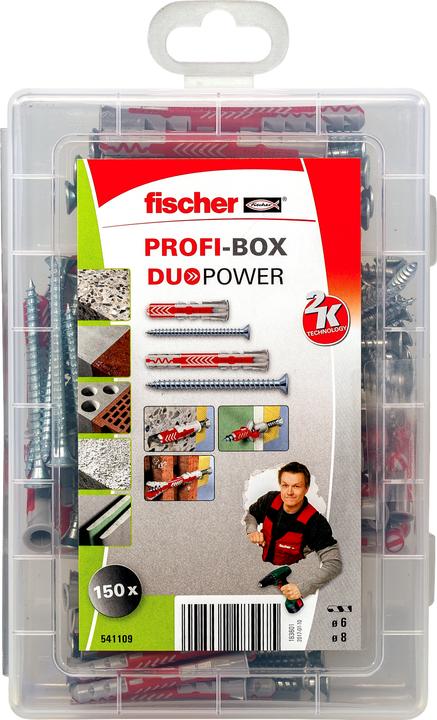 Actual product image Fischer Meister-Box DUOPOWER with screws 50x6/.5x40 30x8/5x60 (160 pcs.)