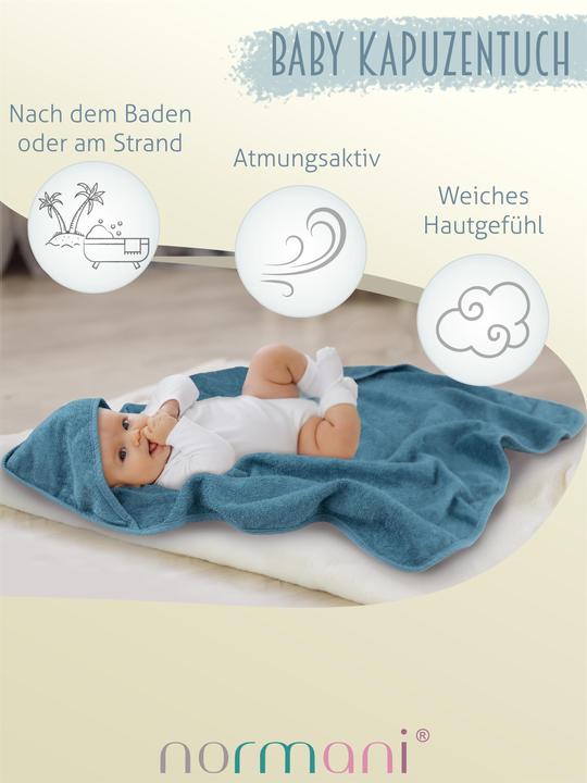 Produktbild Normani Kapuzenhandtuch 100x100 cm Mbabane - 9221
