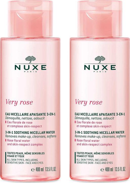 Nuxe Very Rose Beruhigendes Micellar-Wasser 3 in 1 (2 x 400 ml) (Mizellenwasser, 800 ml)