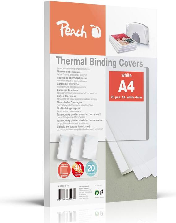 Produktbild Peach Einbanddeckel weiss