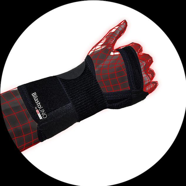 Actual product image Bilasto Uno Left wrist bar with support (One size)