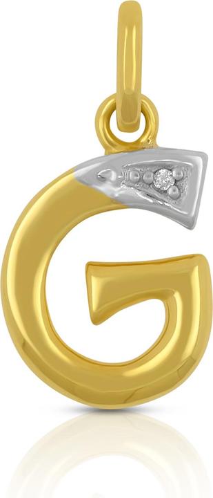 Muau Buchstabe (750, Weissgold, 18 K Gelbgold)