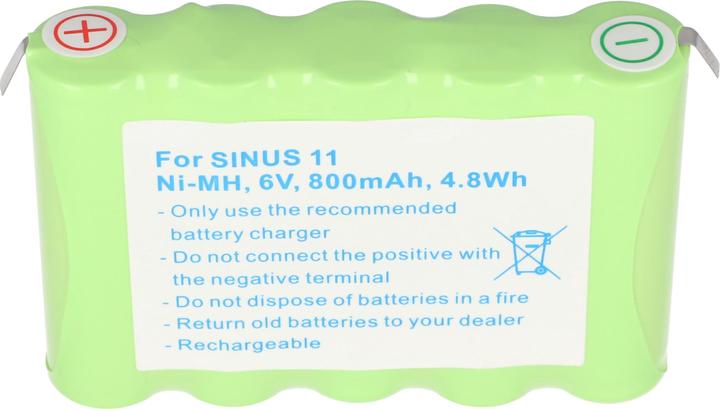 Produktbild XCell Akku passend für universal Siemens Sinus 11, NiMH, 6V, 800mAh, 5 x AA, insert pack mit soldering tag