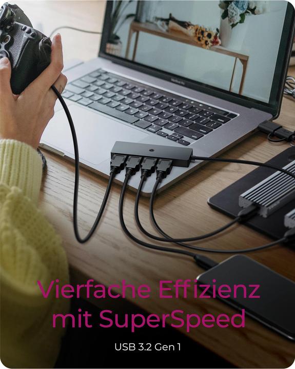 Produktbild Icy Box IB-HUB1424-C3 (USB-C, USB-A, 4 Ports)