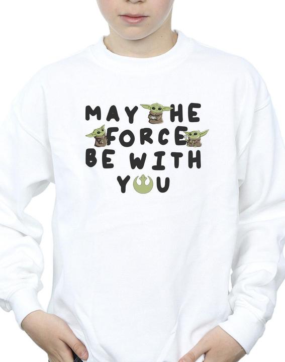 Produktbild Star Wars The Mandalorian Grogu May The Force Be With You Sweatshirt Jungen (140, 146)