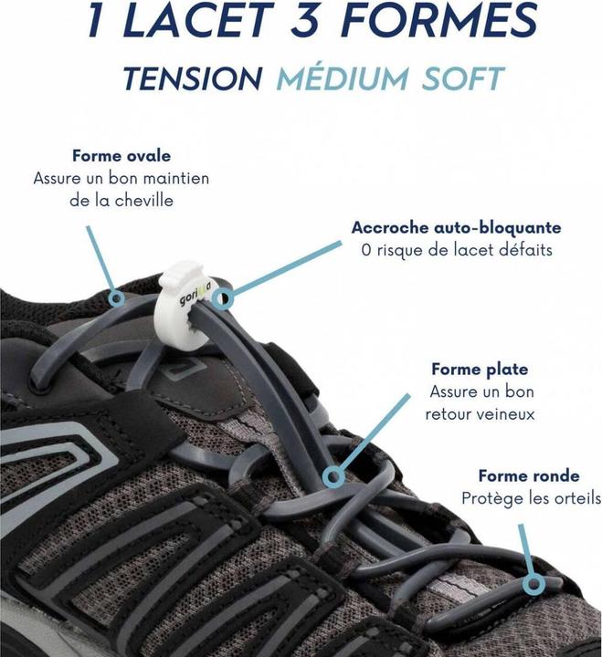 Immagine prodotto Gorilla Lacci elastici in silicone per escursioni (123 cm)