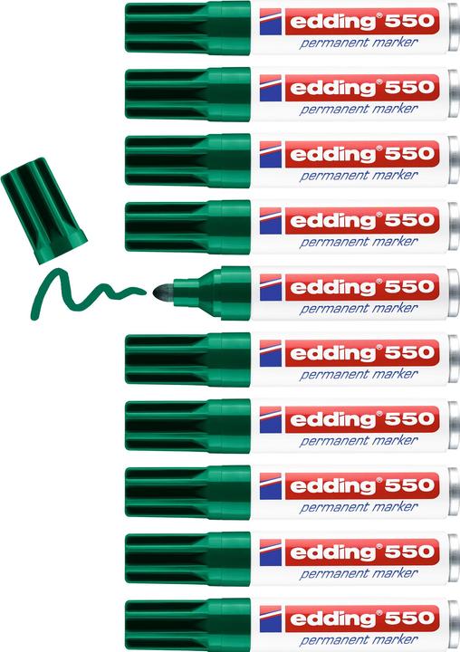 Produktbild Edding Permanent Marker 550 (Grün, 3 mm, 1 x)