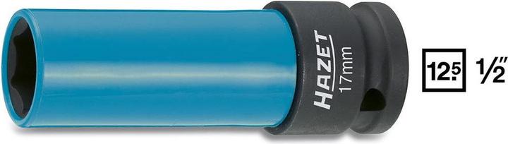 HAZET Schlag-, Maschinenschrauber Steckschlüsseleinsatz ∙ Sechskant 903SLG-17 ∙ Vierkant12,5 mm (1/… (17 mm)
