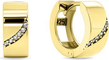Brilio Silver - Gentle round gold-plated earrings EA212Y