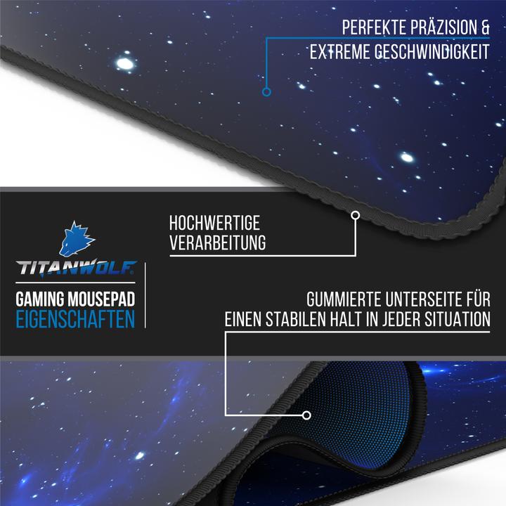 Immagine prodotto Titanwolf Tappetino per mouse da gioco, tappetino per mouse da gioco a velocità XXXL, tappetino per mouse con (XXL)