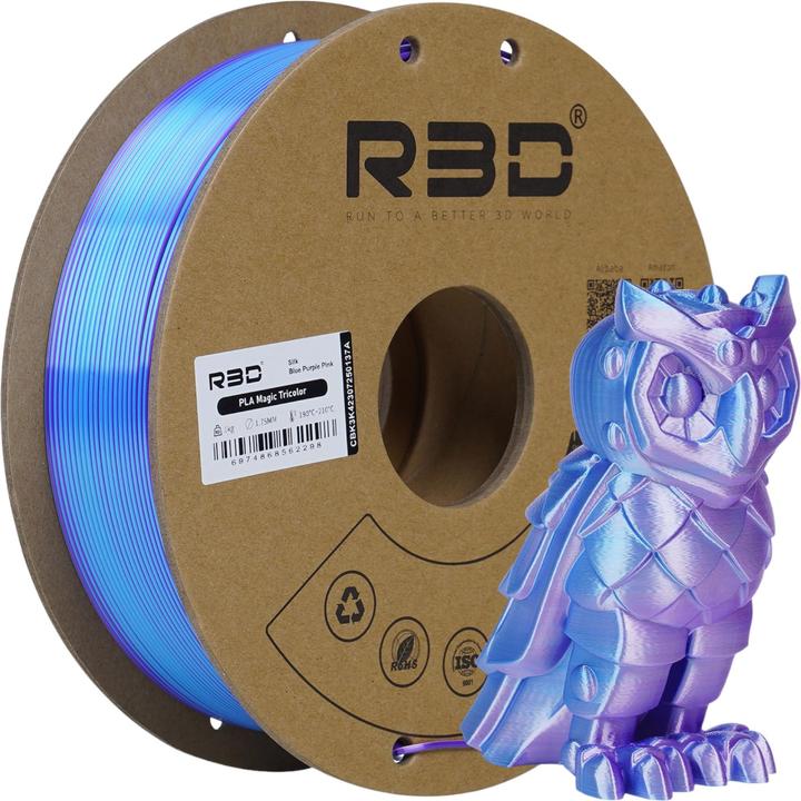 Actual product image R3D eSilk Mystic-PLA Blue-Purple-Pink Filament 1.75mm 1Kg (PLA, 1.75 mm, 1000 g, Multicoloured)