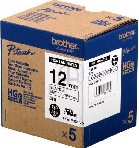 Produktbild Brother P-Touch (1.20 cm, Schwarz, Silber)