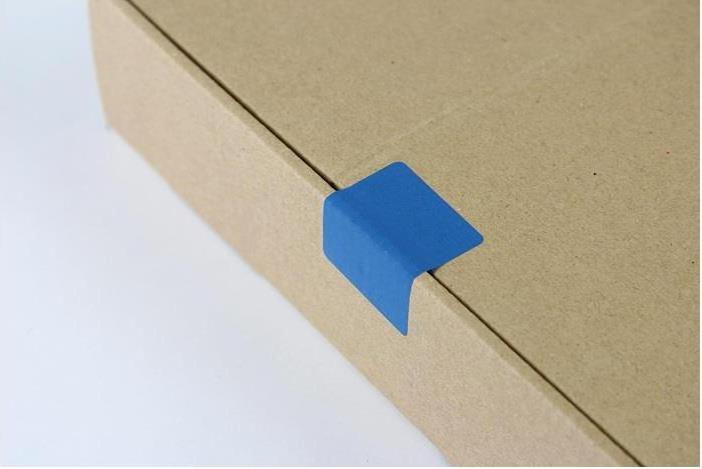 Produktbild Transpak Sicherheitsetiketten Masse 38x32mm blau blau