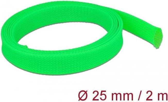Image du produit Delock Gaine tressée extensible 2 m x 25 mm vert (Gaines pour câbles, 200 cm)
