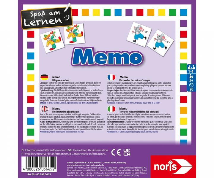 Produktbild Noris Memo (Deutsch, Französisch, Italienisch, Englisch)