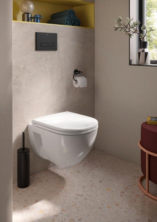 Produktbild Duravit D-Code WC-Sitz, abnehmbar, mit Absenkautomatik, Pinbefestigung, 374x433mm, Weiss Hochglanz