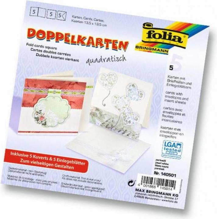 Produktbild Folia Doppelkarten quadratisch 220 g/m2 (220 g/m², 5 x)