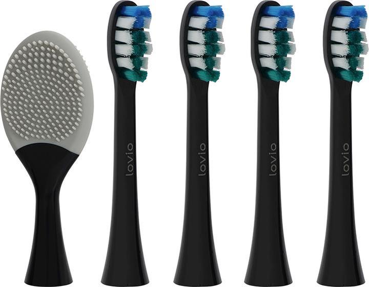 Lovio LVTB124BK-HS SonicProtect PRO Toothbrush Heads Soft Black (5 x)