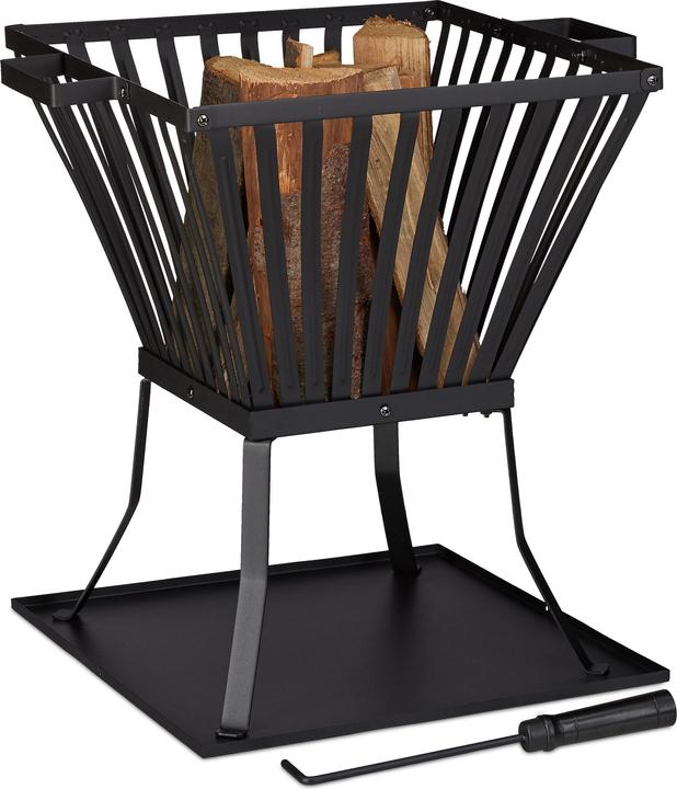 Relaxdays Ciotola da fuoco XL con poker