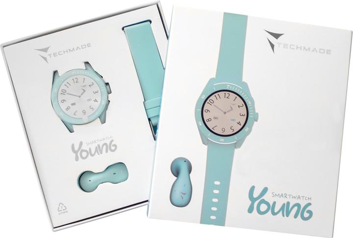 Produktbild Techmade Smart Watch Young Light Blue Bundle (45 mm)
