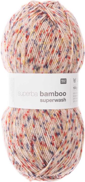 Actual product image Rico Design Wool Bamboo for socks 4-thread, 100 g, Confetti Nature (420 m)