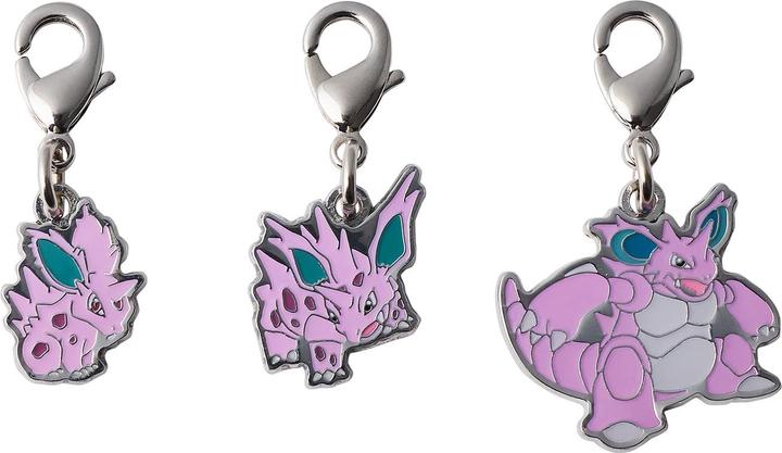 Pokémon Pokemon Center - Nidoran, Nidorino, Nidoking Schlüsselanhänger - 3 Stück