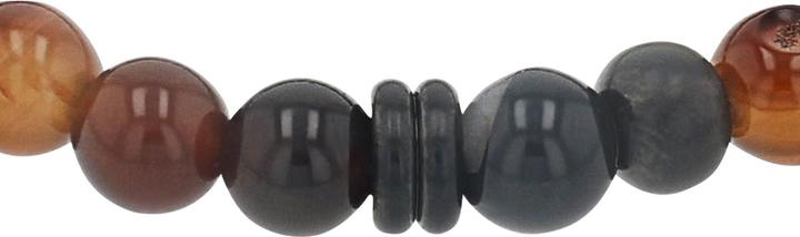 Produktbild S.Oliver Armschmuck für Jungs, Edelstahl, Steel Beads, Achat (15 cm, Edelstahl)