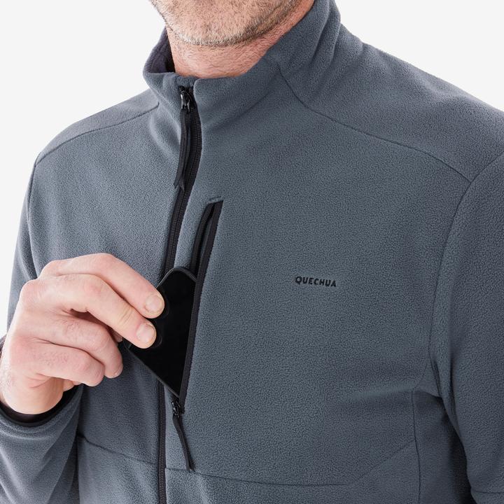 Actual product image Quechua Mh 500 Hiking Fleece Jacket Abyss Grey (M)