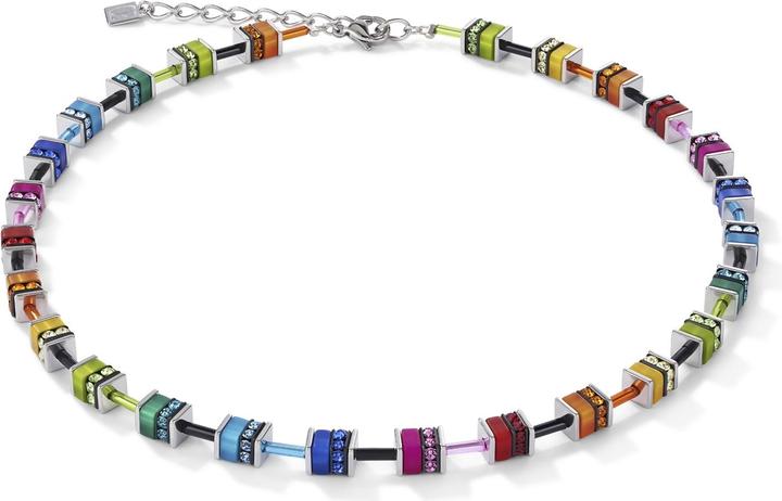 Coeur de Lion GeoCube Halskette (Edelstahl, 42 - 47 cm)