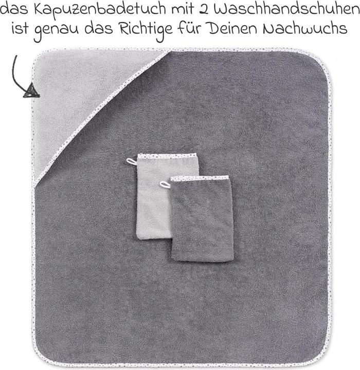 Produktbild Kapuzenbadetücher & Handtücher 3-tlg. Bade-Set - Kapuzenbadetuch